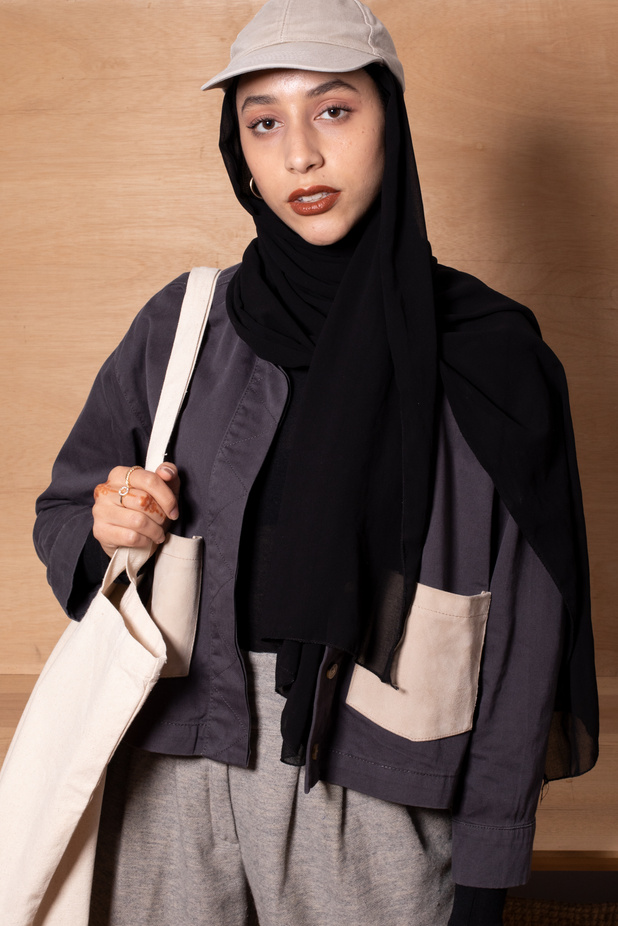 Woman in Hijab in Casual Outfit